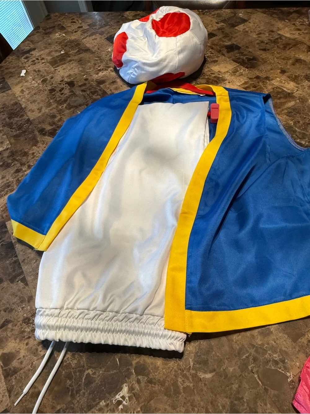 Girls princess Peach costume with accessories 7-9sz. adult size XL toad costume
